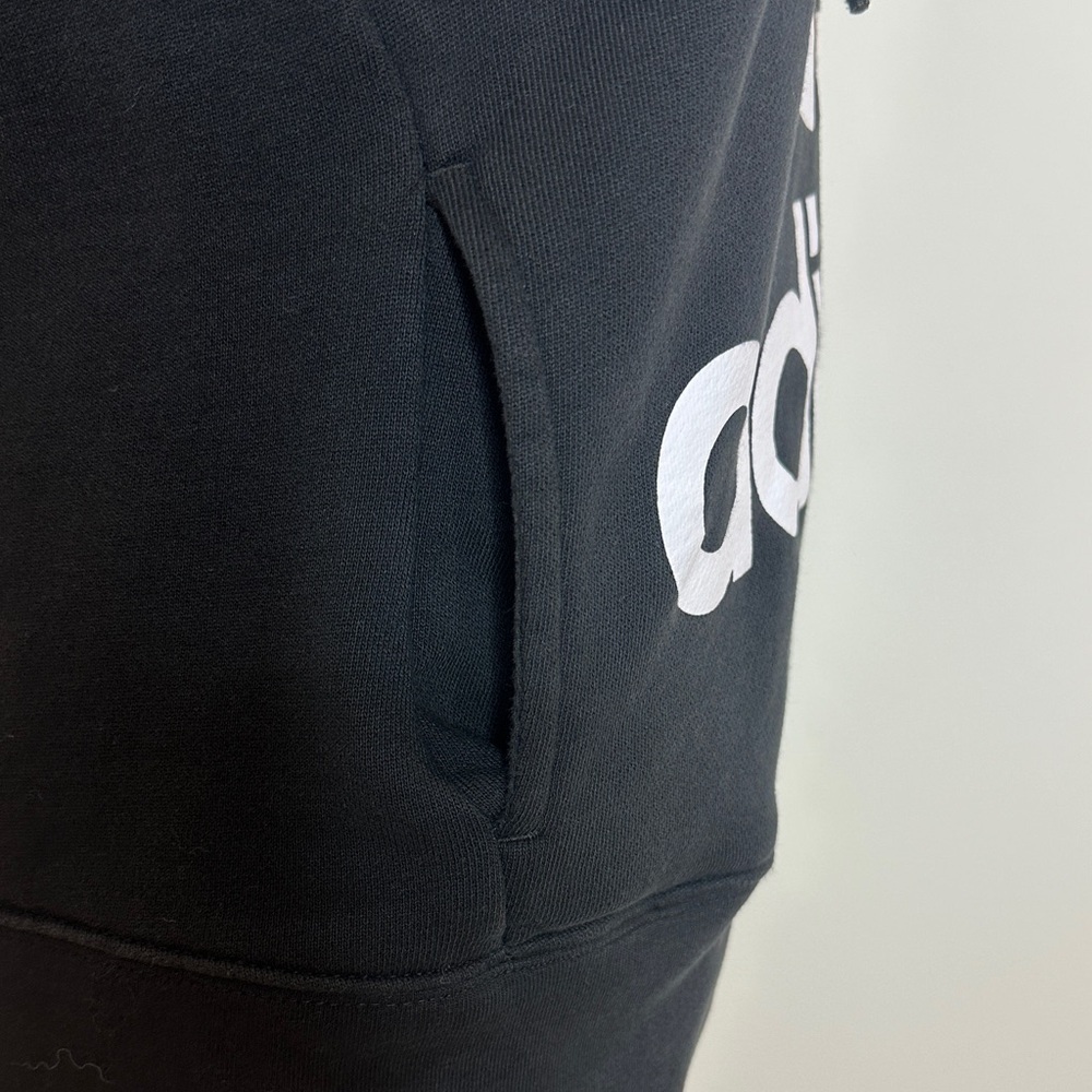 [WOMEN] ADIDAS Black & White Hoodie 2XS | Classic Logo Streetwear Like New - Picture 4 of 7
